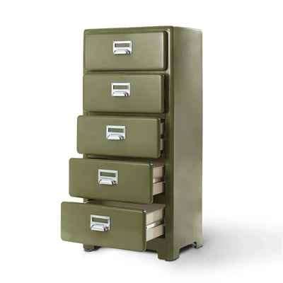 Dulton 5 Drawers chest, olive drab