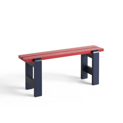 HAY Weekday bench, wine red/steel blue