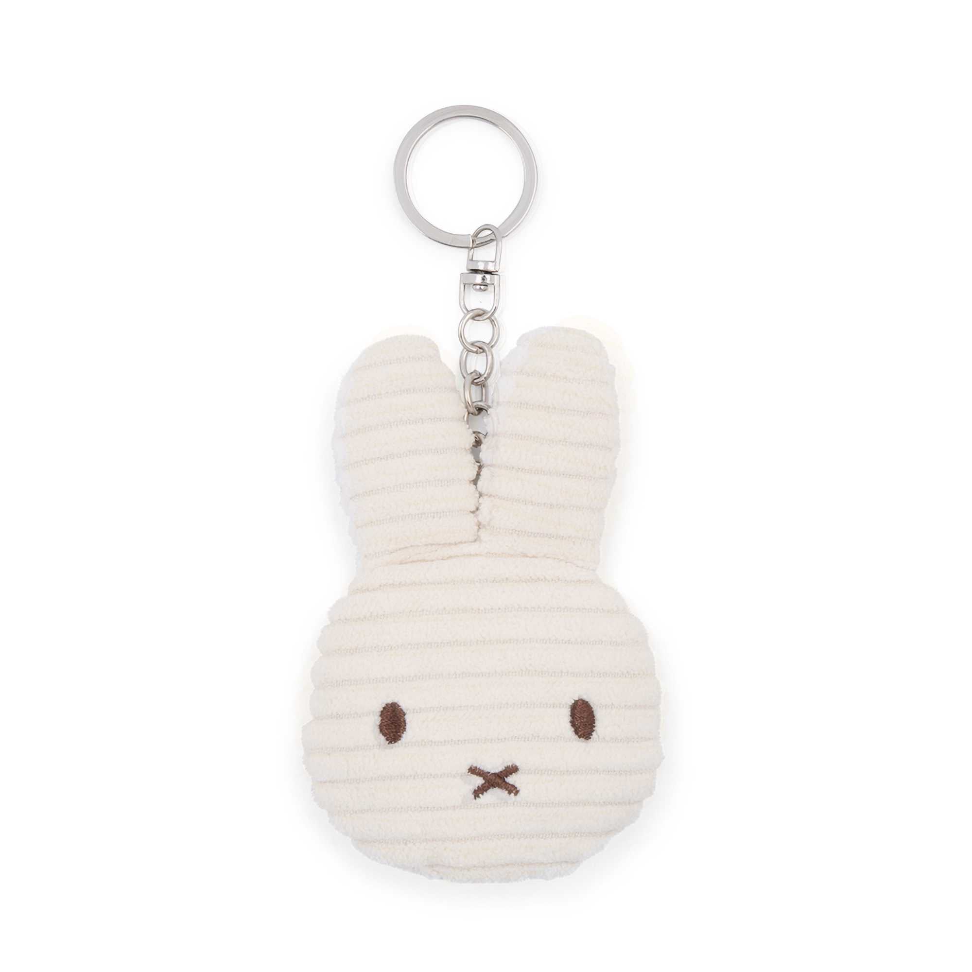 Miffy ECO Corduroy flat keychain, offwhite