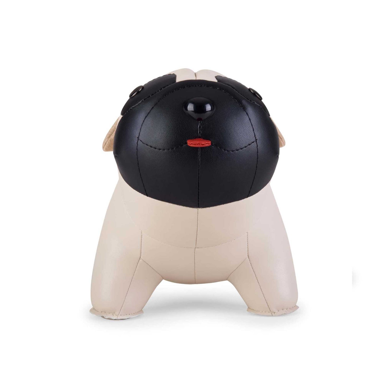 Zuny Pug Doorstop , Wheat/Black