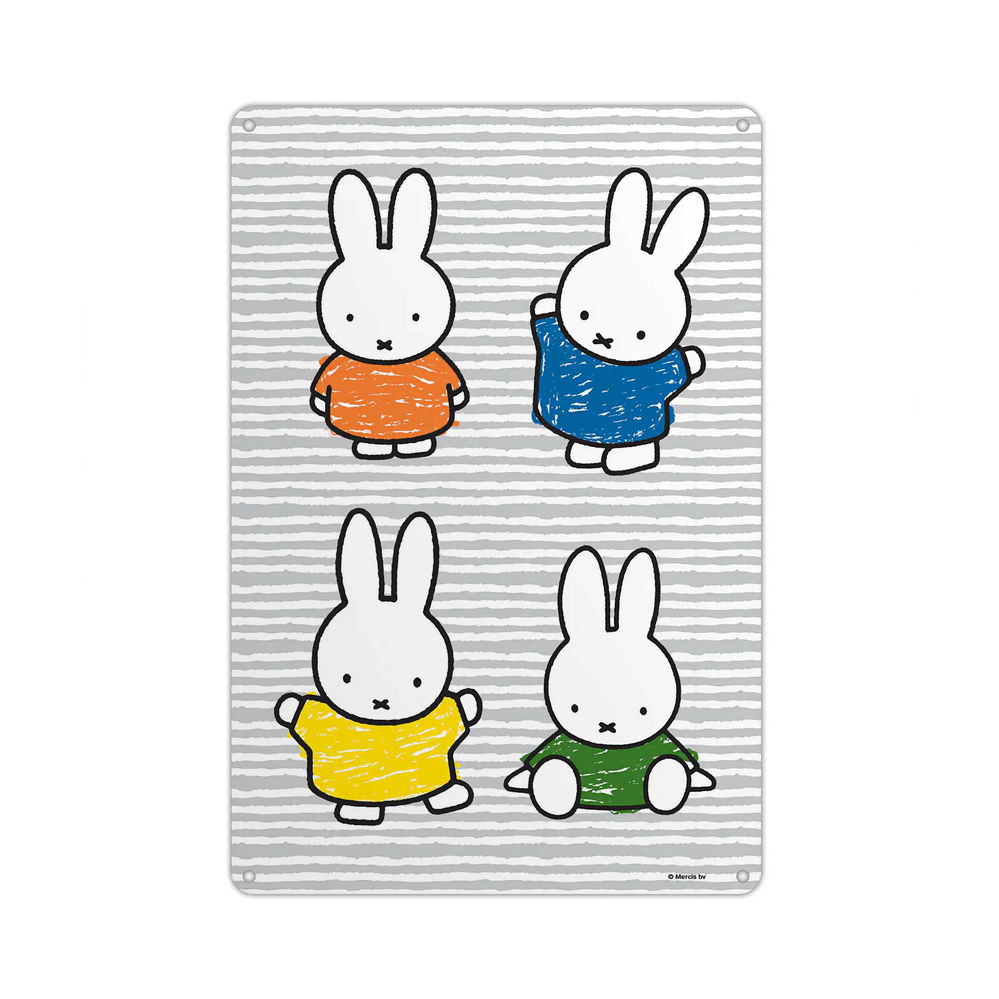 Star Edition Miffy metal sign, coloured dresses