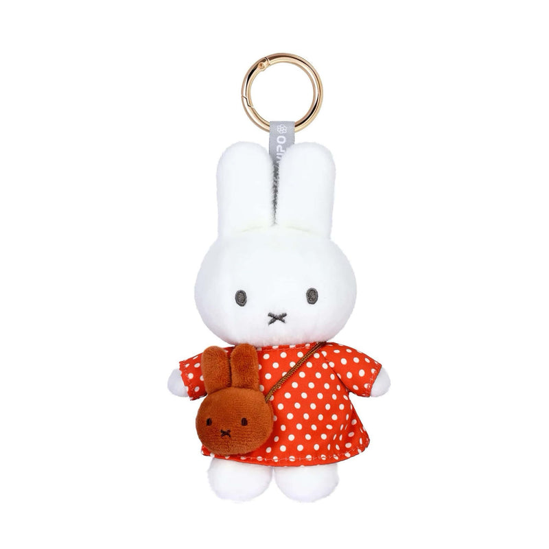 VIPO Miffy plush keychain, red dress with melanie