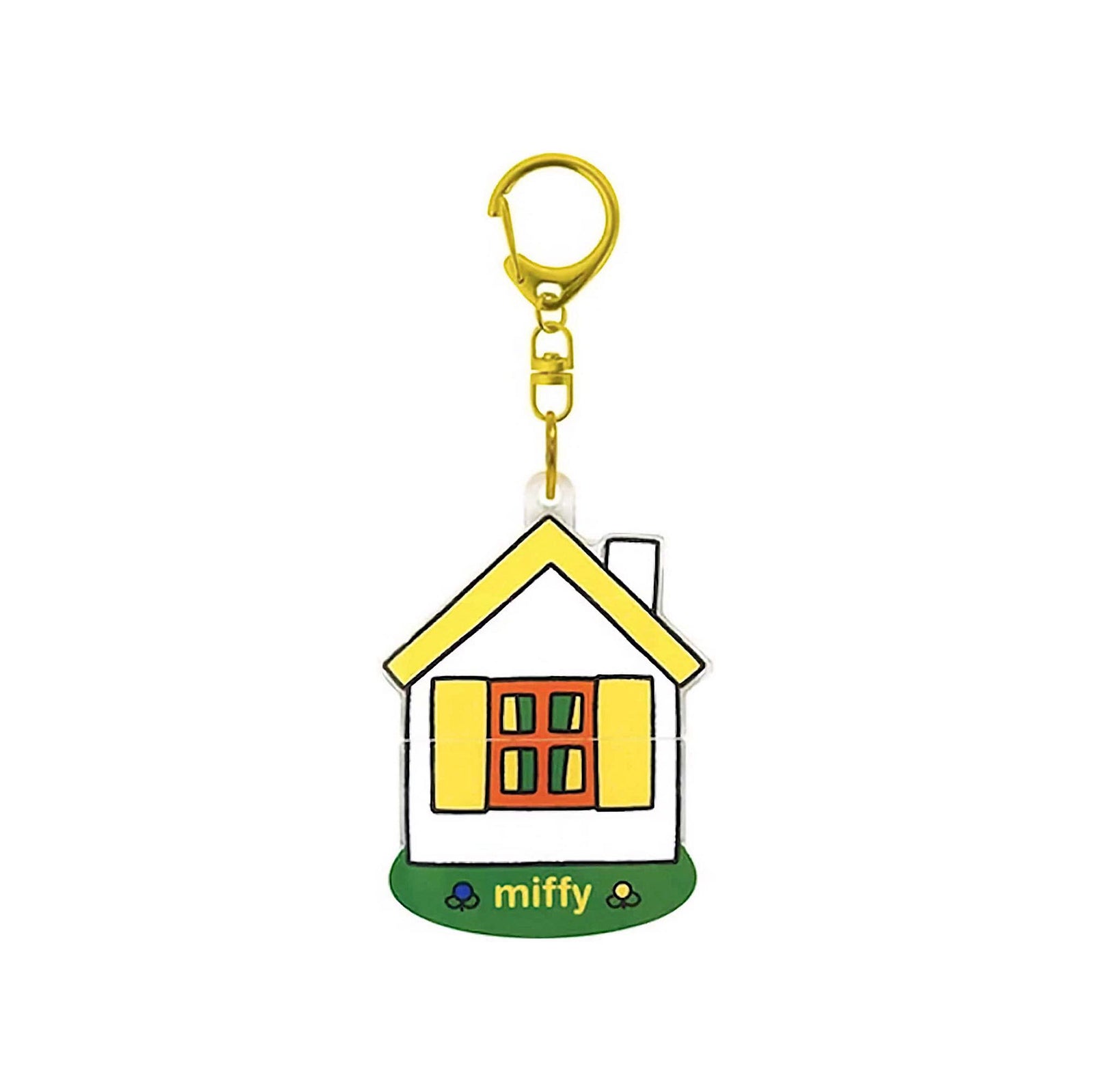 Miffy Pop-Up acrylic keychain, yellow