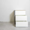 refurbished | Alwin's Space Box Extendable Table Drawers , White/Platinum Vintage Oak