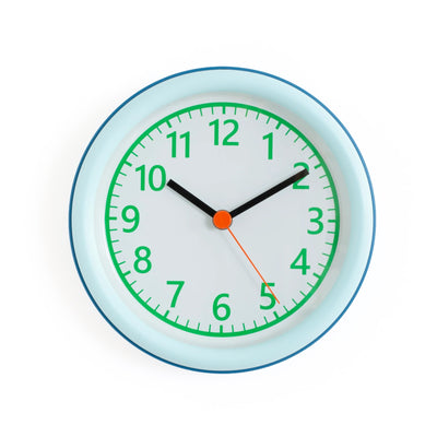Sowden wall clock, white/blue