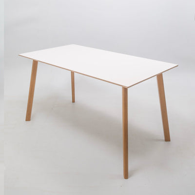 refurbished | HAY Cph Deux 210 table L140xW75, pearl white/oak