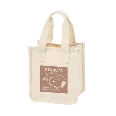 Snoopy Canvas Mini tote, brown