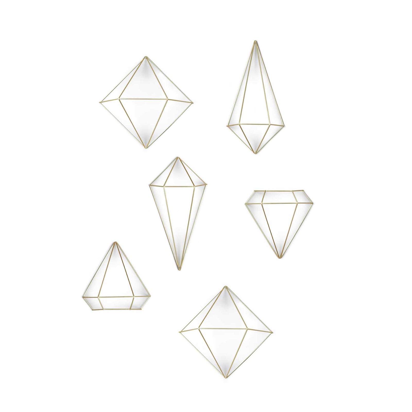 Umbra Prisma wall decor, matte brass