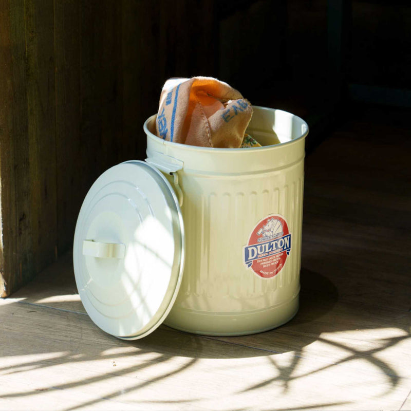 Dulton Micro Garbage Can, ivory