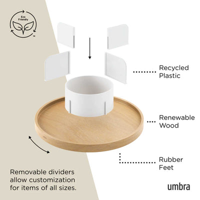 Umbra Bellwood Lazy Susan, white/natural