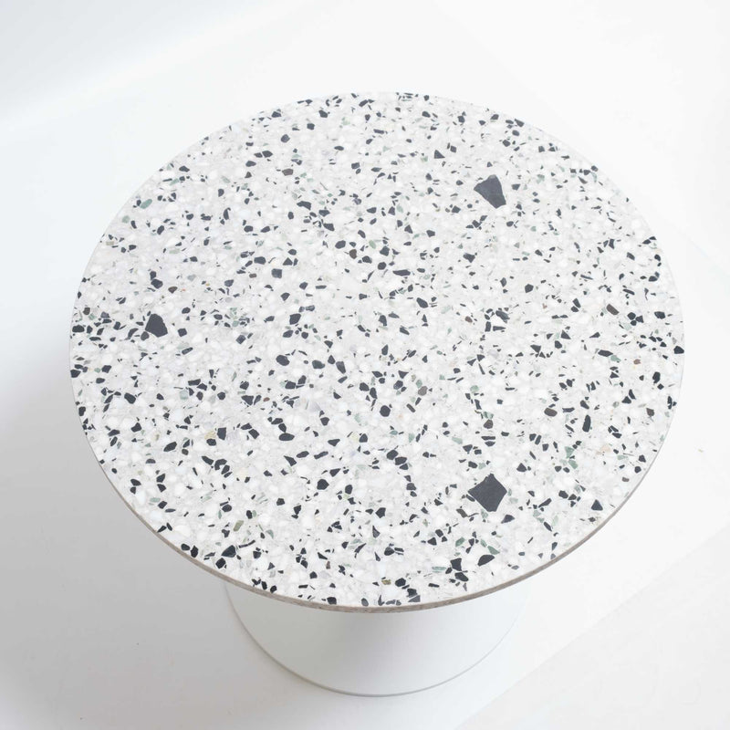 refurbished | XLBoom Terrazzo Table Round Low, white