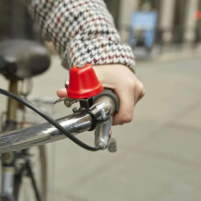 Kikkerland Classic bike bell, red