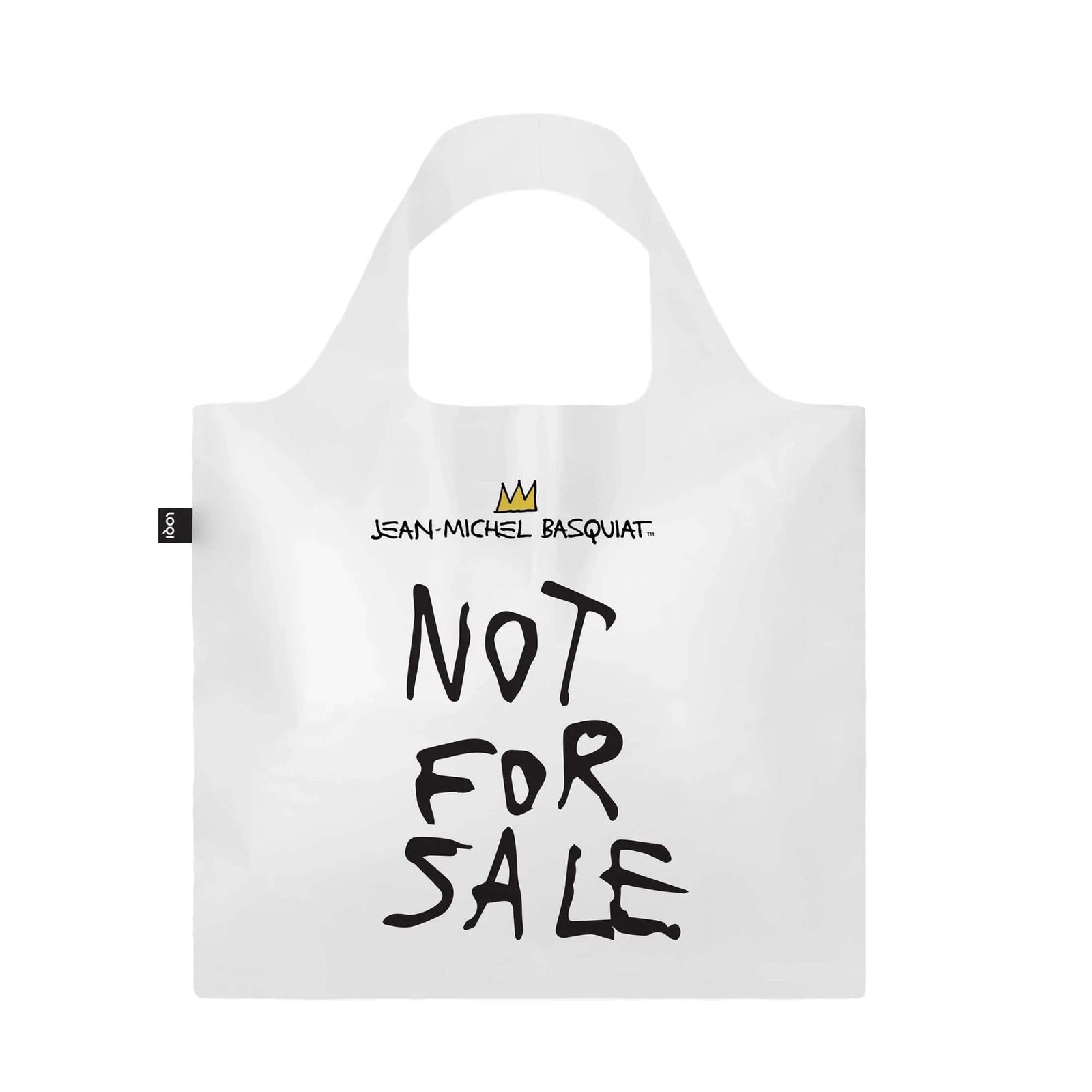 Loqi JEAN-MICHEL BASQUIAT Not for Sale milky transparent tote