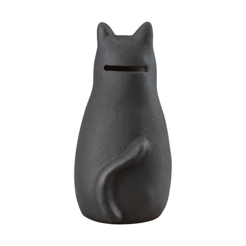 Sunart Cat piggy bank, black/white