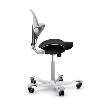 HAG Capisco Puls 8020 ergonomic chair, light grey/silver/black
