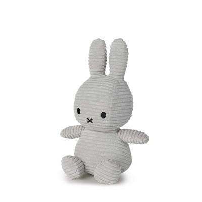 Miffy ECO Corduroy Sitting plush 23cm, soft grey