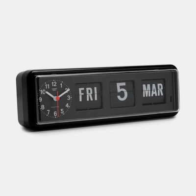 Twemco BQ-38 Perpetual Calendar Flip Clock, Black