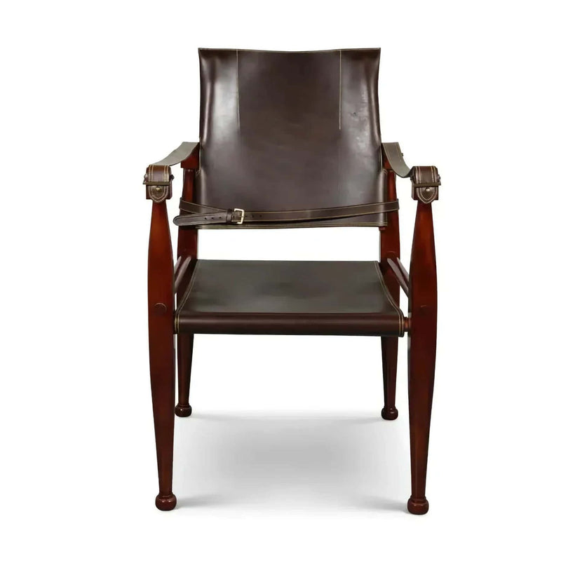 Authentic Models Bridle Leather Campaign chair, braun