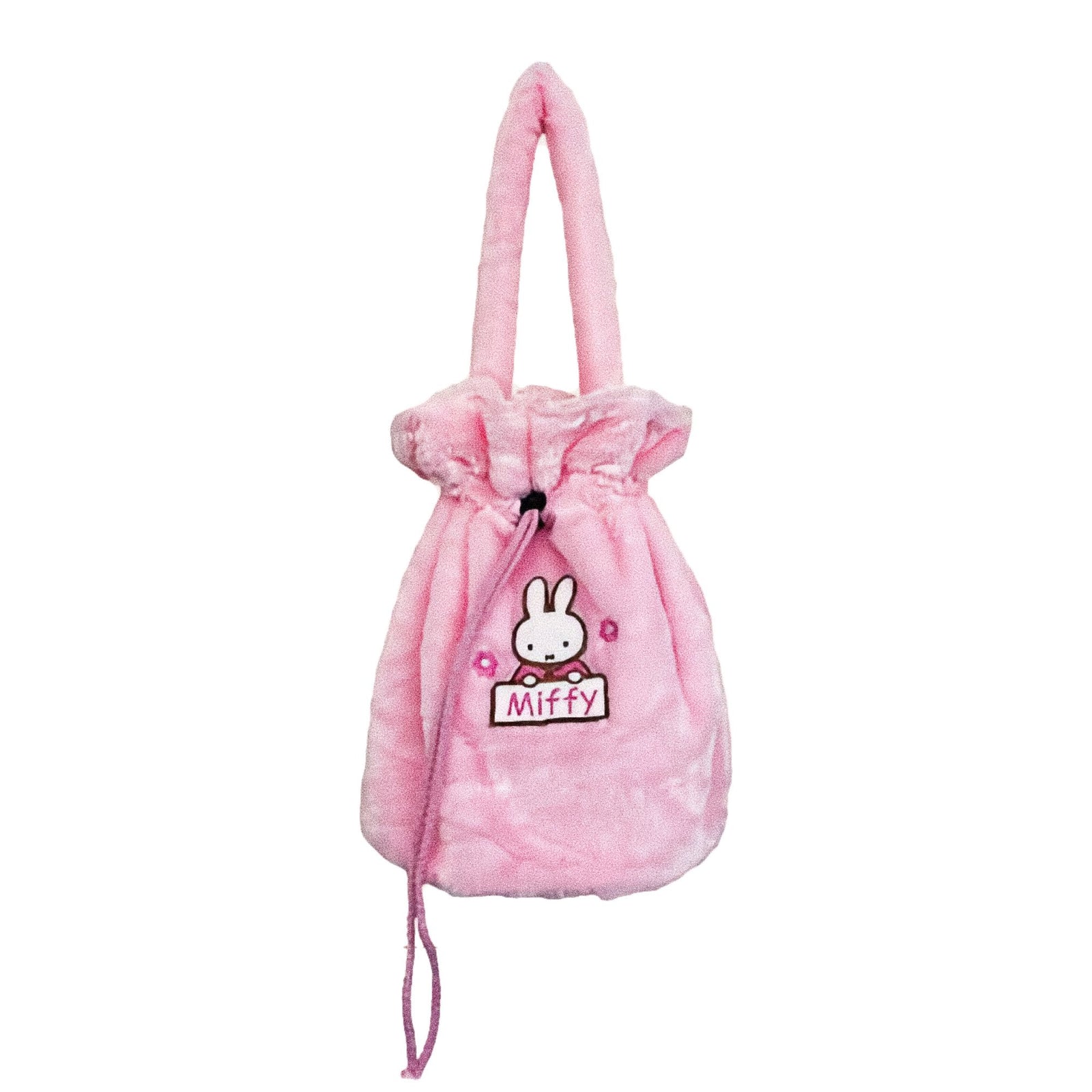 Miffy Boa handbag with drawstring, pink