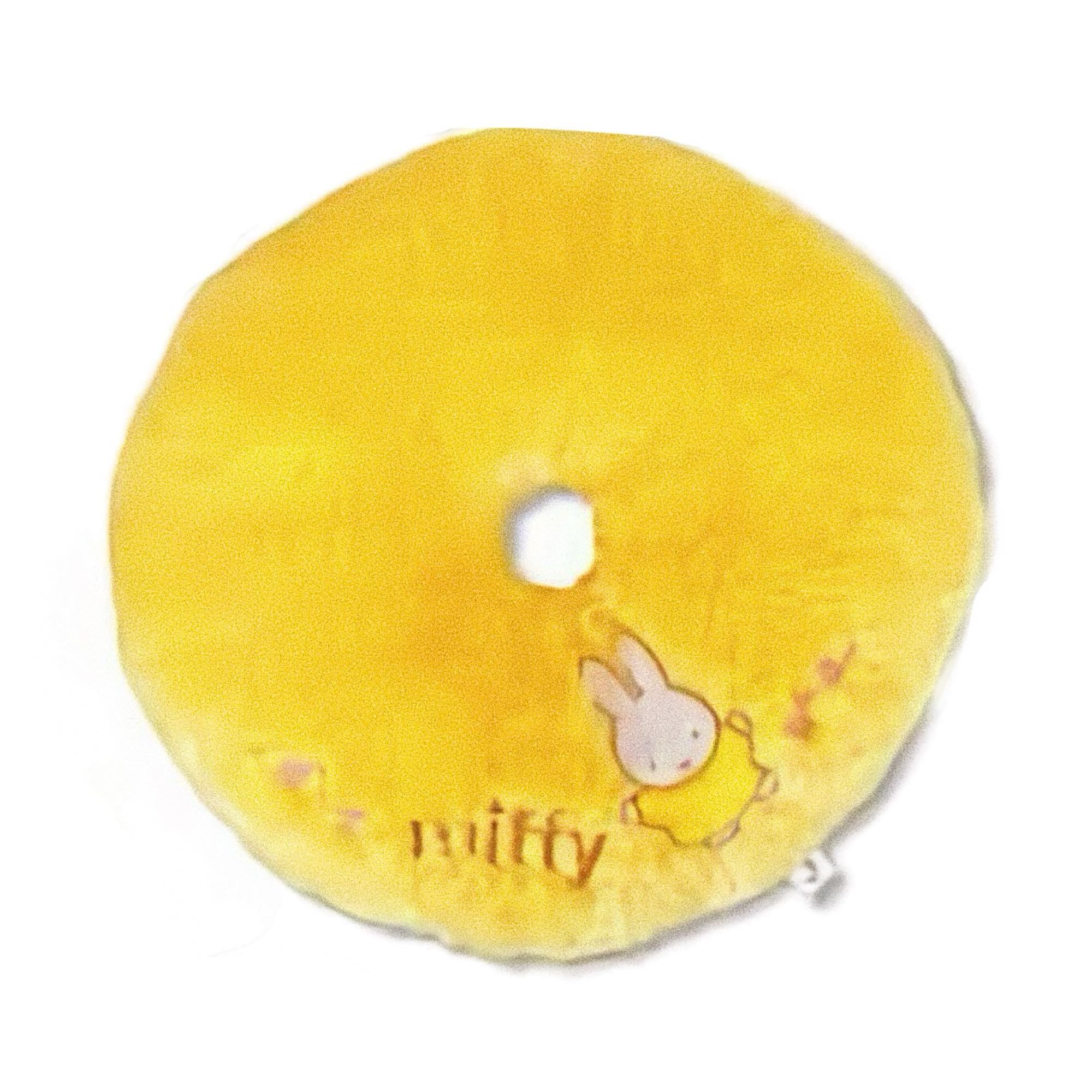 Miffy round cushion, yellow