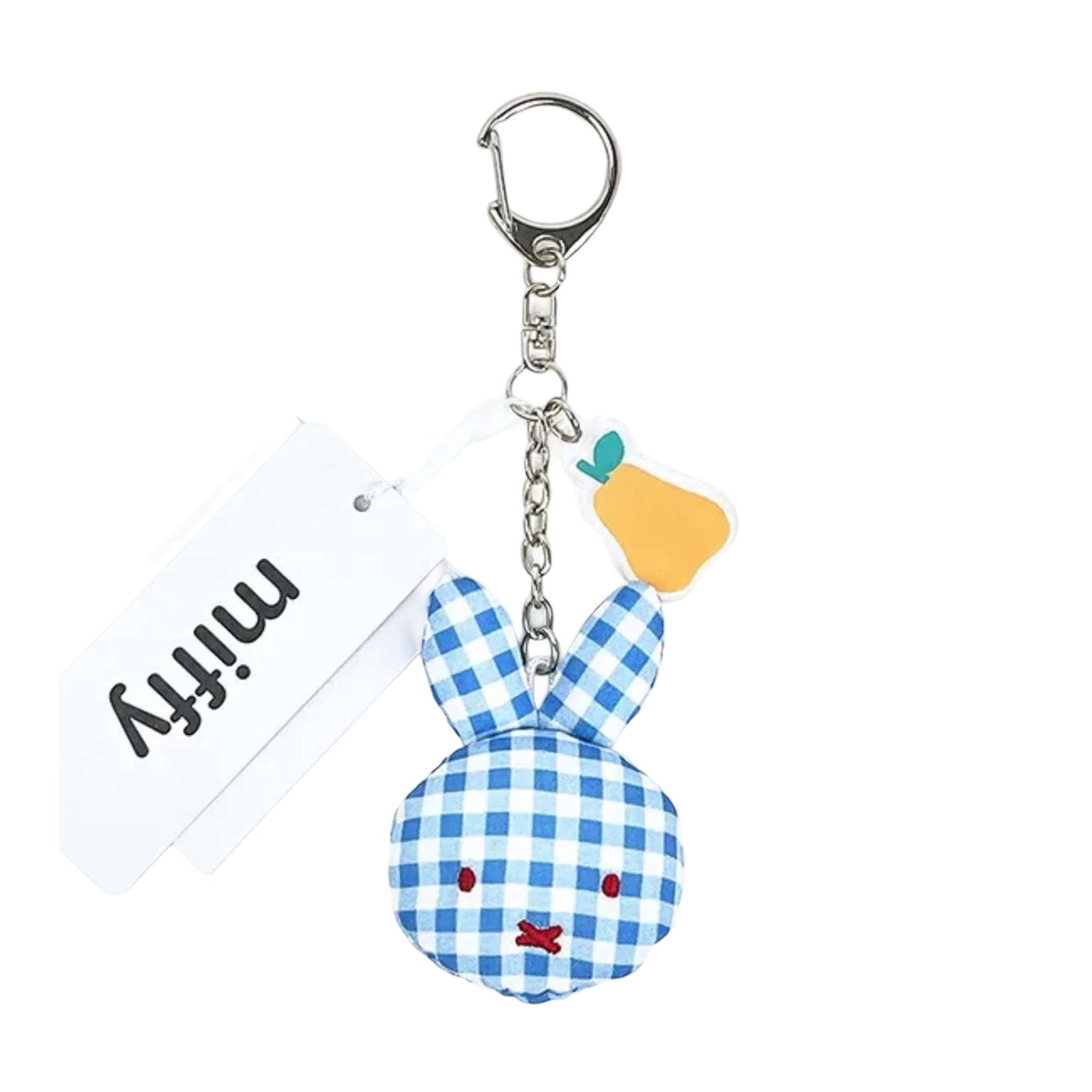 Miffy Gingham Pop series face key holder, blue