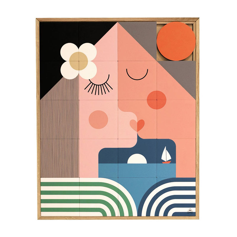 Taquin And Boom! puzzle wall art 63x78