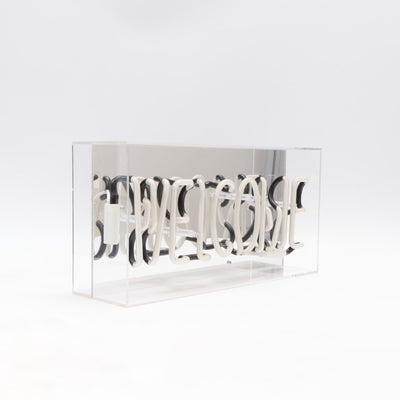 refurbished | Locomocean White Welcome Acrylic Box Neon Light