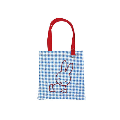 Miffy GinghamPop quilted mini tote, blue