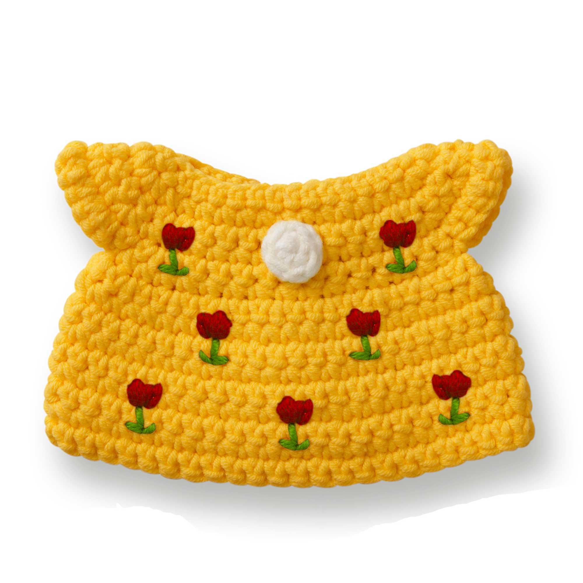 Just Dutch handmade crocheted outfit, yellow tulip drress