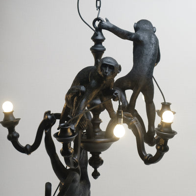 refurbished | Seletti Monkey Chandelier, black