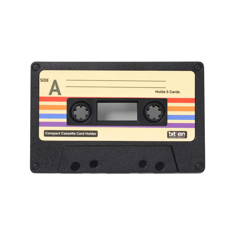 Bitten Cassette card holder, black