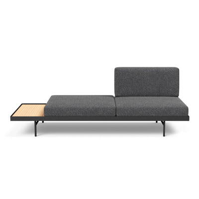 Innovation Living Puri daybed with walnut table, 350 taura deep grey
