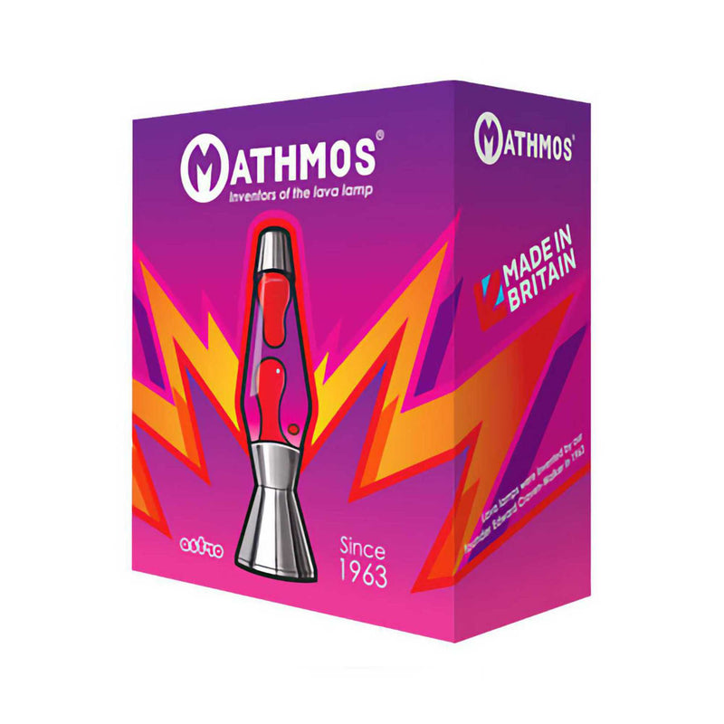 Mathmos Astro Copper lava lamp, Violet/Red