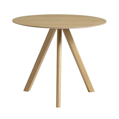 HAY CPH20 2.0 Table Ø90, Lacquered Oak/Lacquered Oak Veneer