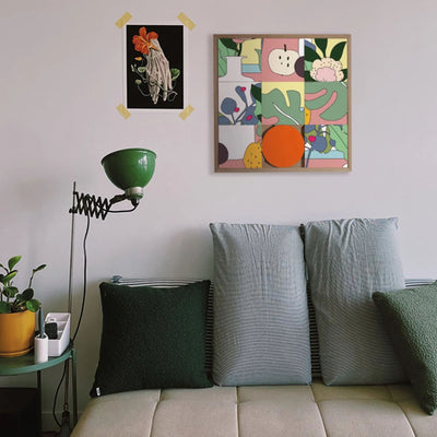 Taquin Mado puzzle wall art 48x48