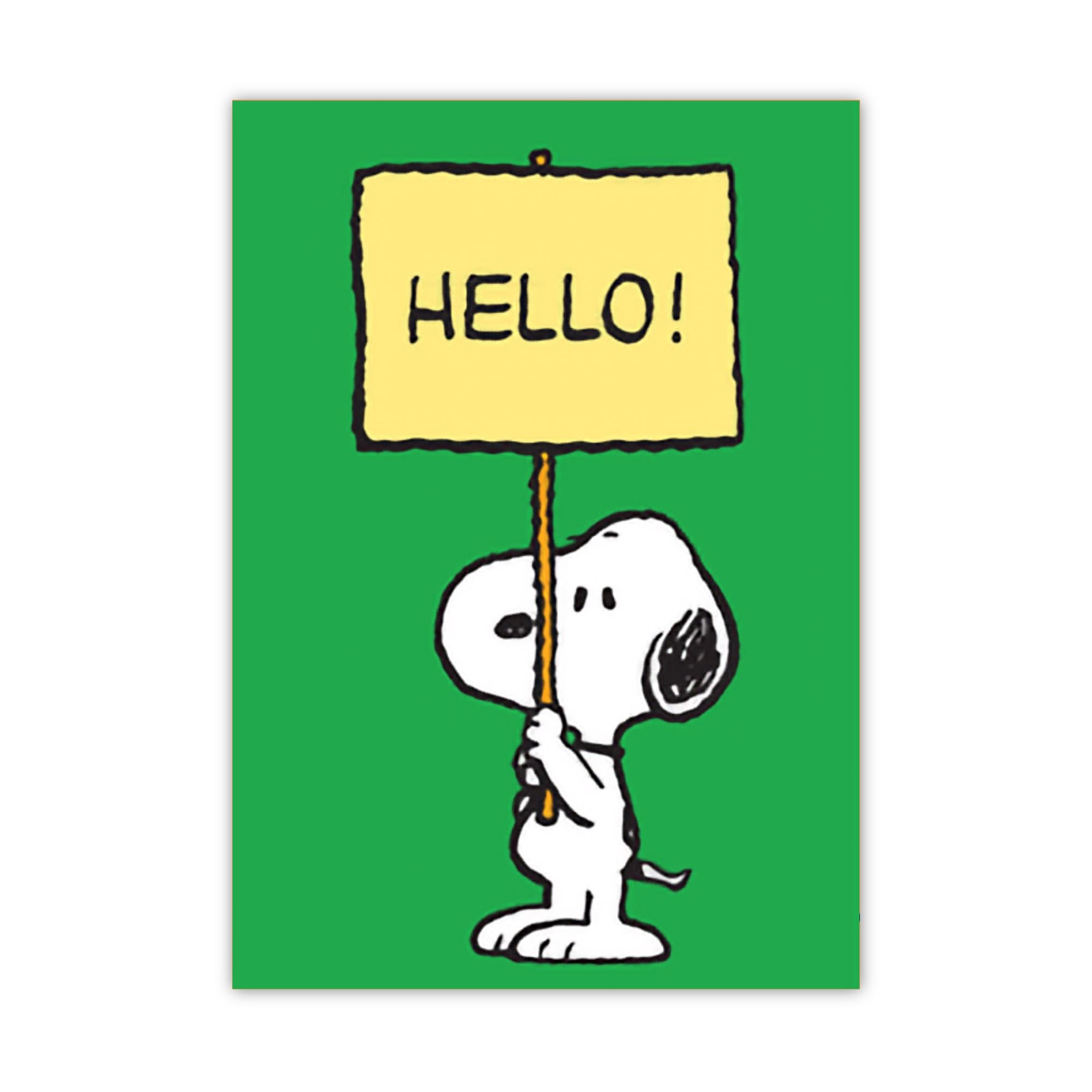 Hype Snoopy mini card, hello