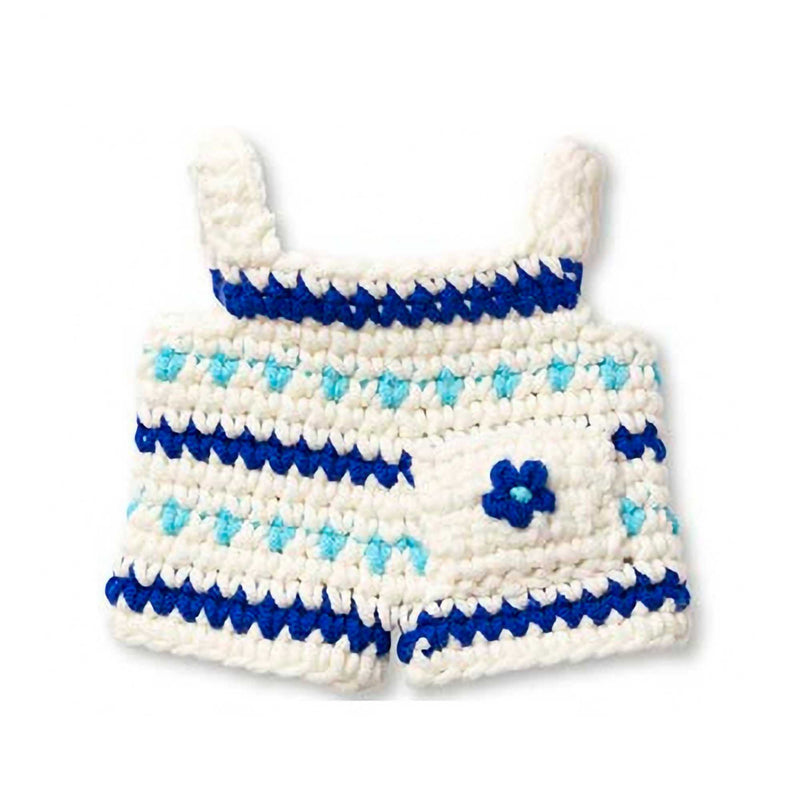 Just Dutch handmade crocheted outfit, new delft blue overall