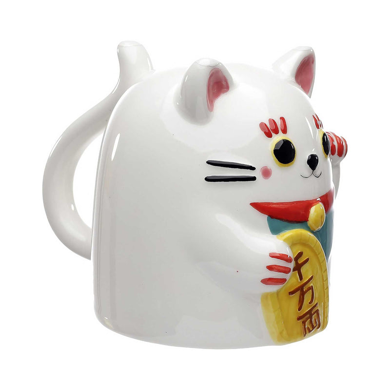 Maneki Neko Upside Down ceramic mug