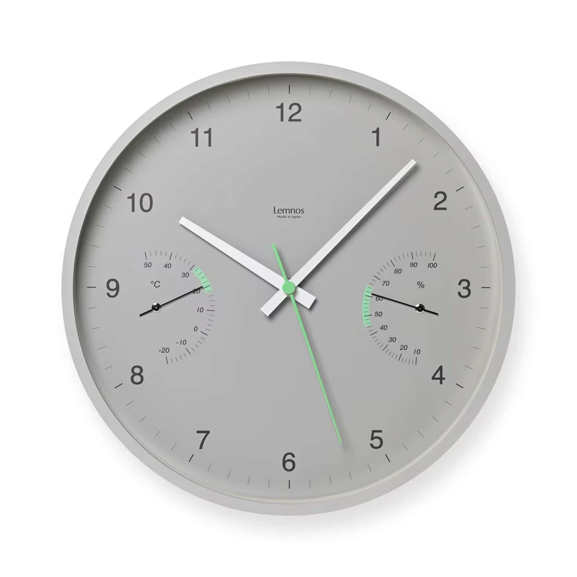Lemnos BROTE wall clock, grey