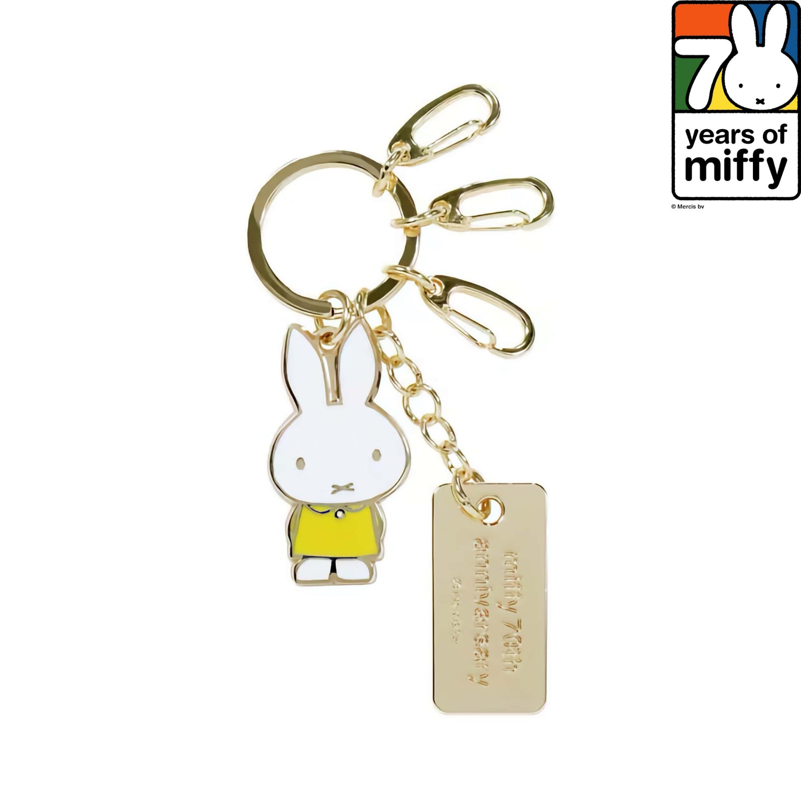 Miffy 70th anniversary key ring, yellow