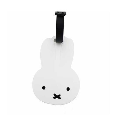 Alpha Miffy Die Cut Face luggage tag, white