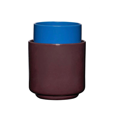 Hübsch Deux Pots Maroon/Blue (set of 2)