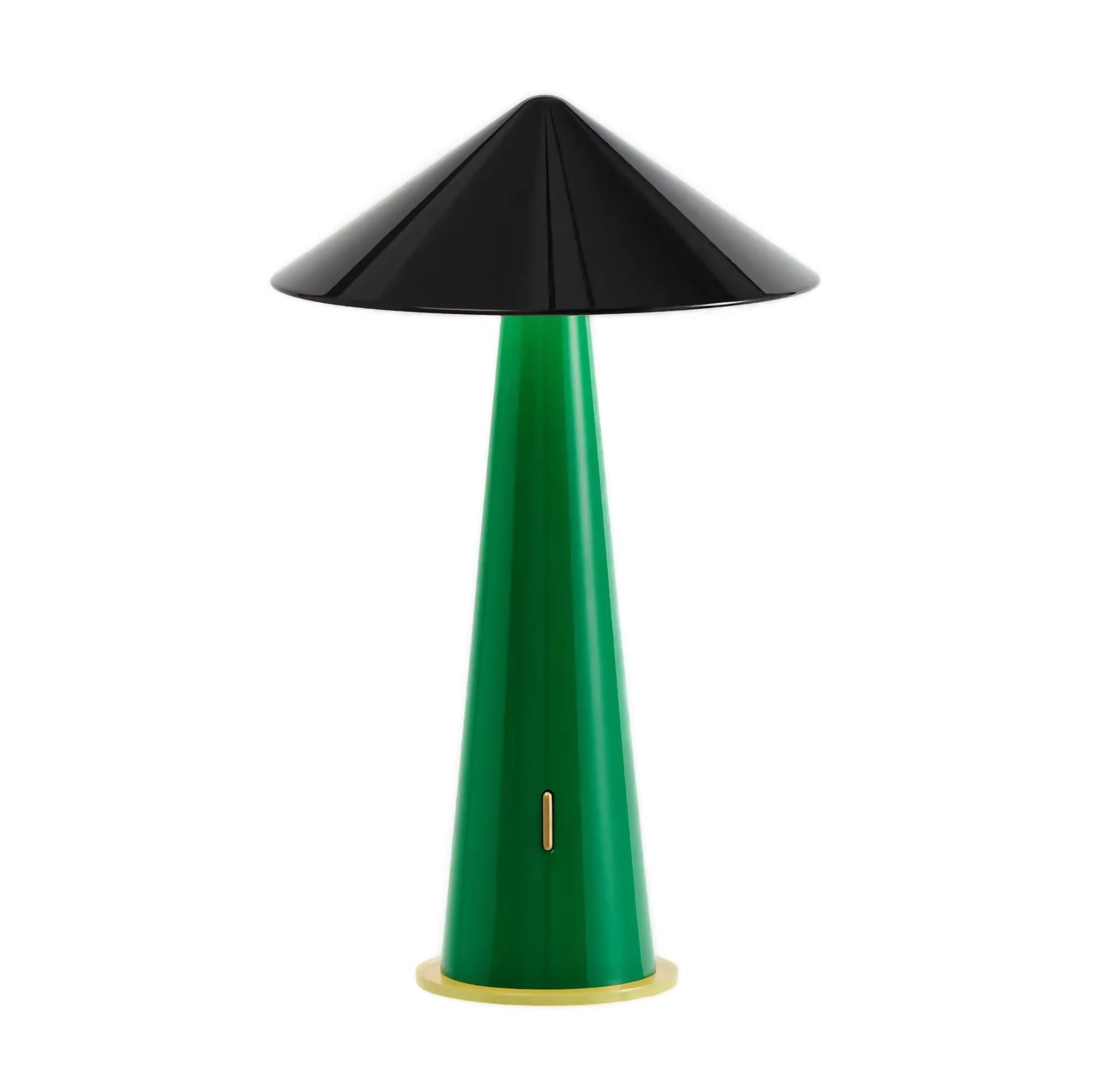 Fine Lumens Tipsy rechargeable lamp, black/green