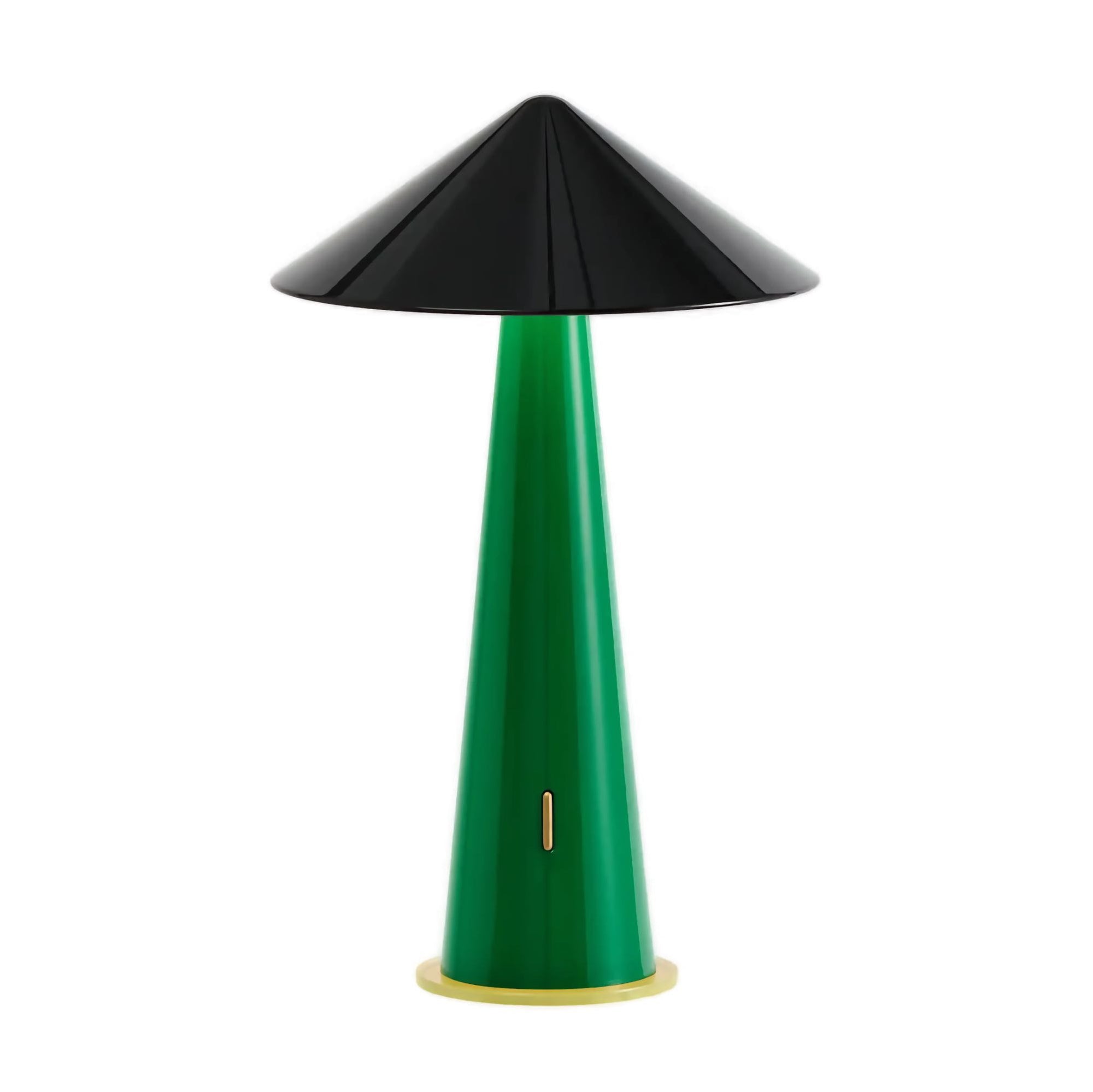 Fine Lumens Tipsy rechargeable lamp, black/green