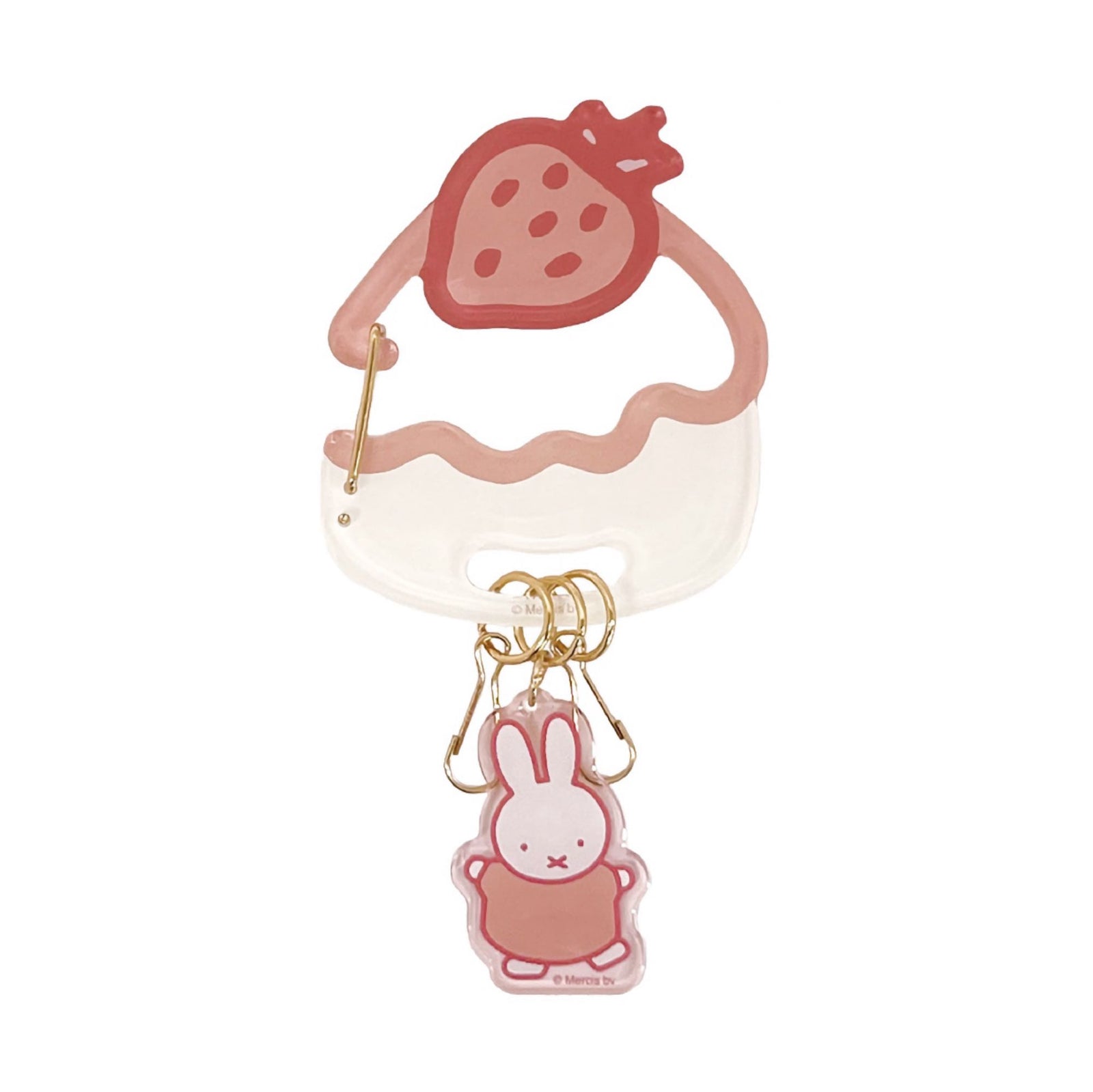 Miffy Cake Shaped key charm, strawberry