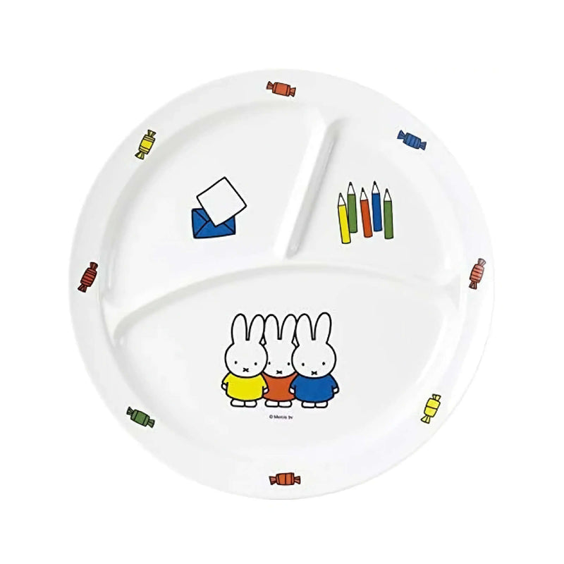 Miffy round lunch plate, miffy & friends