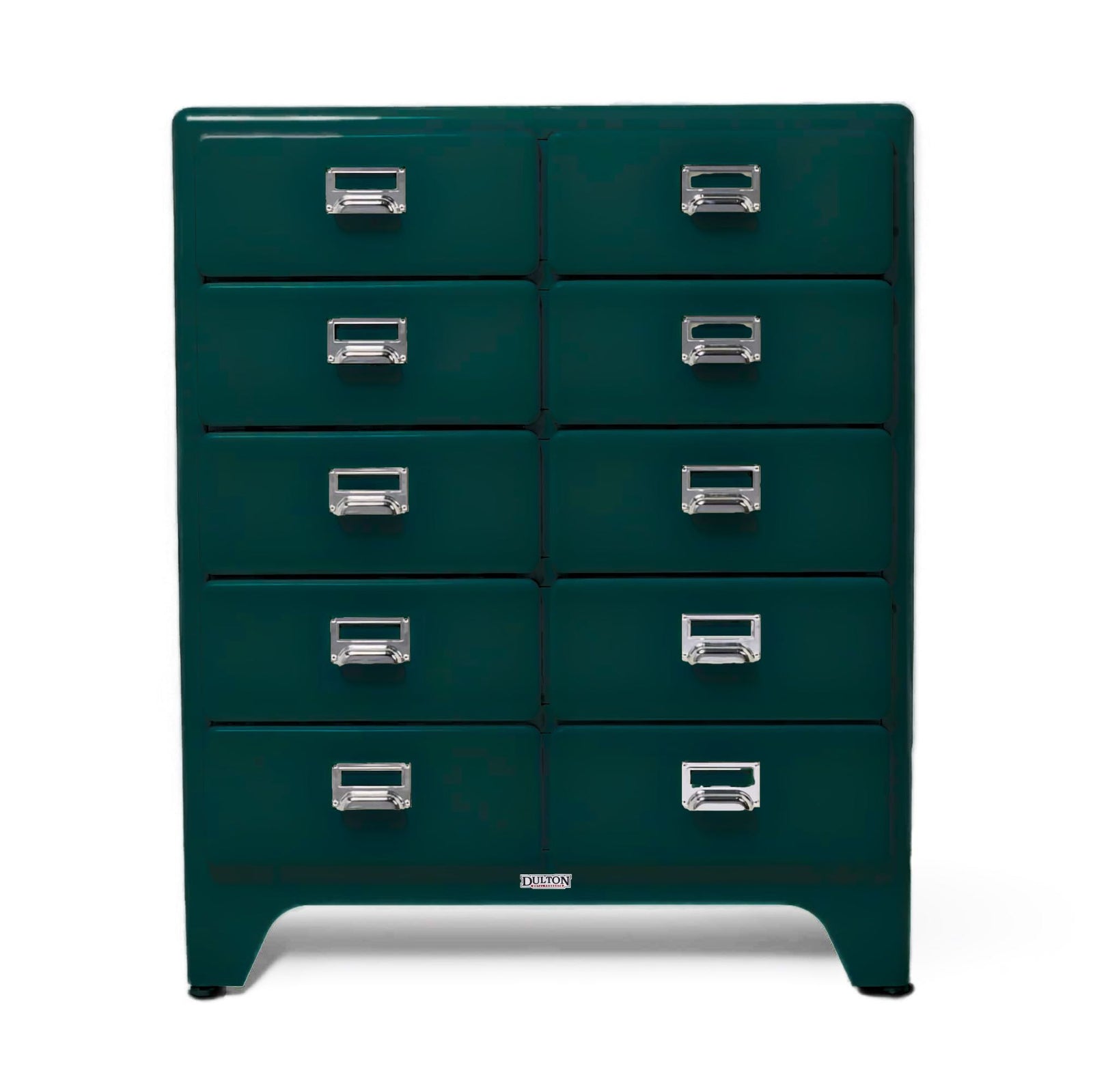Dulton 2 Columns by 5 Drawers cabinet, dark green