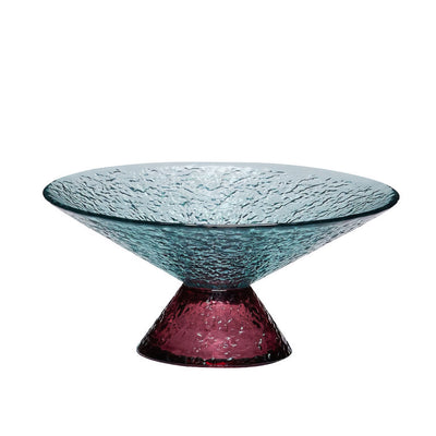 Hubsch Bonbon glass bowl medium, blue/red