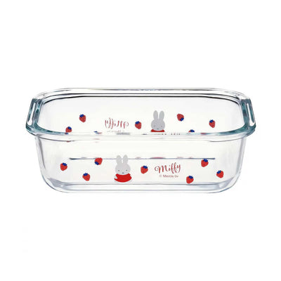 Miffy Heat-resistant glass 4-Point Lock storage container 650ml