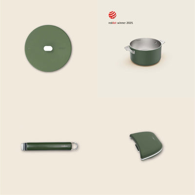 Cookut Marvellous stainless steel saucepan 16 cm, fern